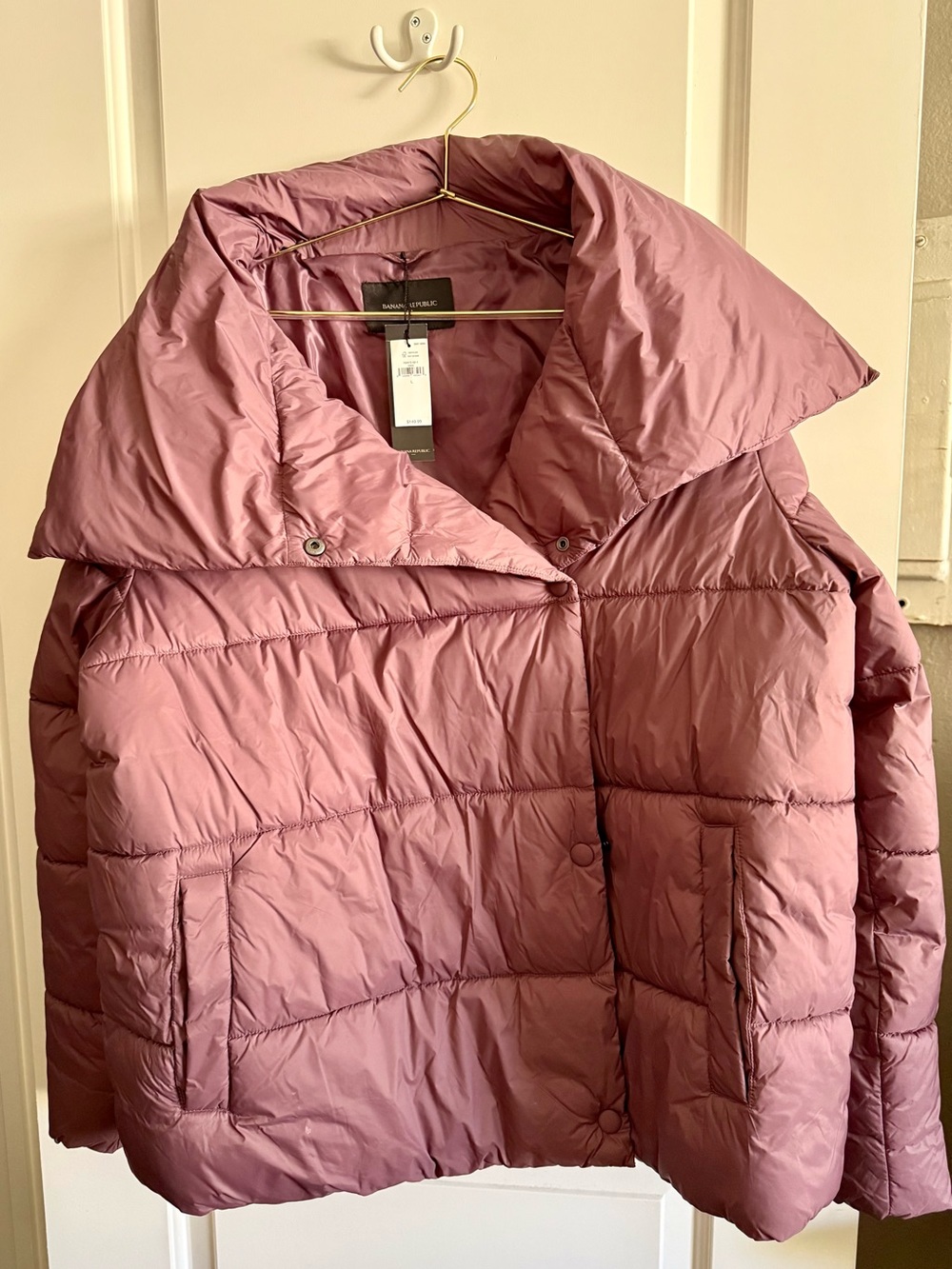Banana Republic Mauve Puffer Jacket Large